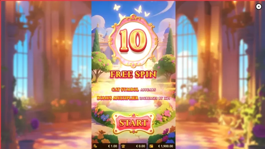 Royal Paws Maxways slot com tema de gatos reais e jardim luxuoso