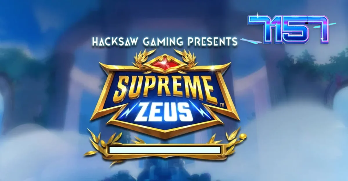 Interface do jogo de slot Supreme Zeus com gráficos de mitologia grega e elementos elétricos.